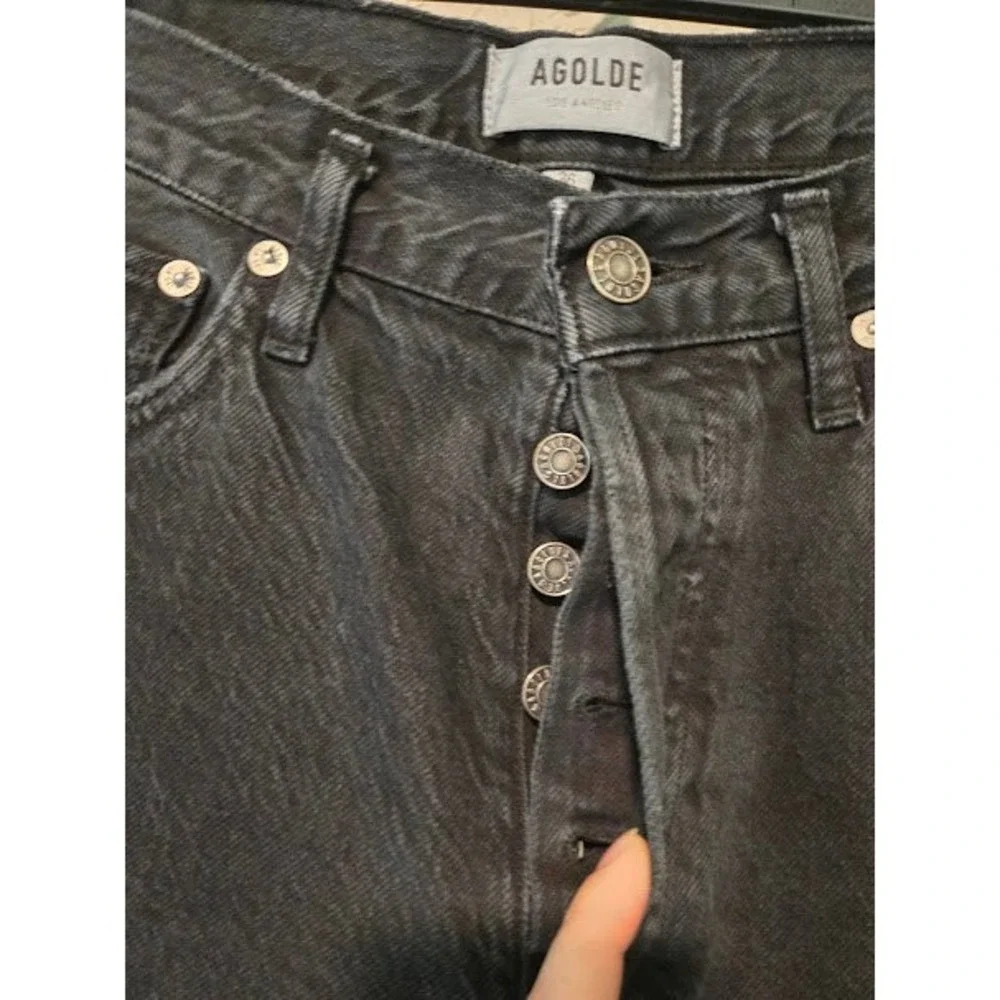 Agolde‎ Black Skinny Jeans with Raw Edge Bottom